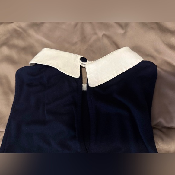 Forever 21 Navy Shift Dress with White Peter Pan Collar - Picture 2 of 2
